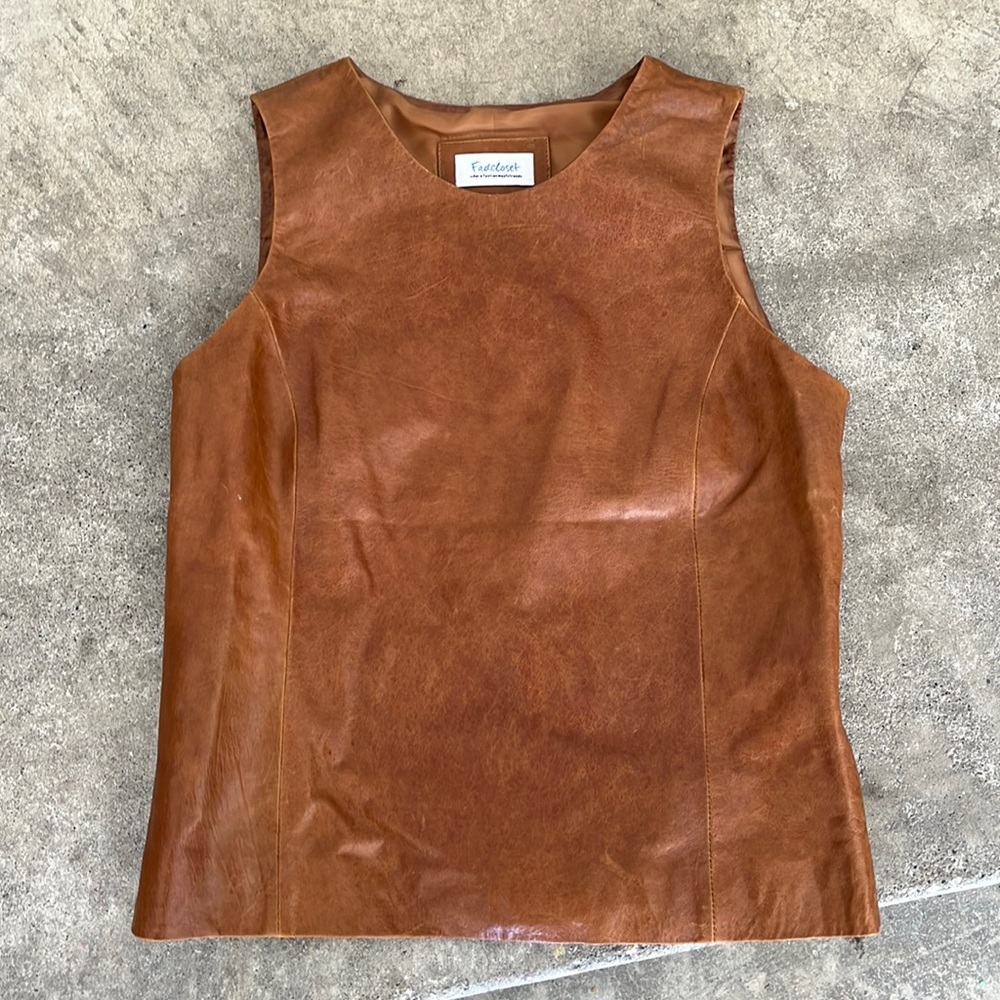 Genuine Leather XS Tank top